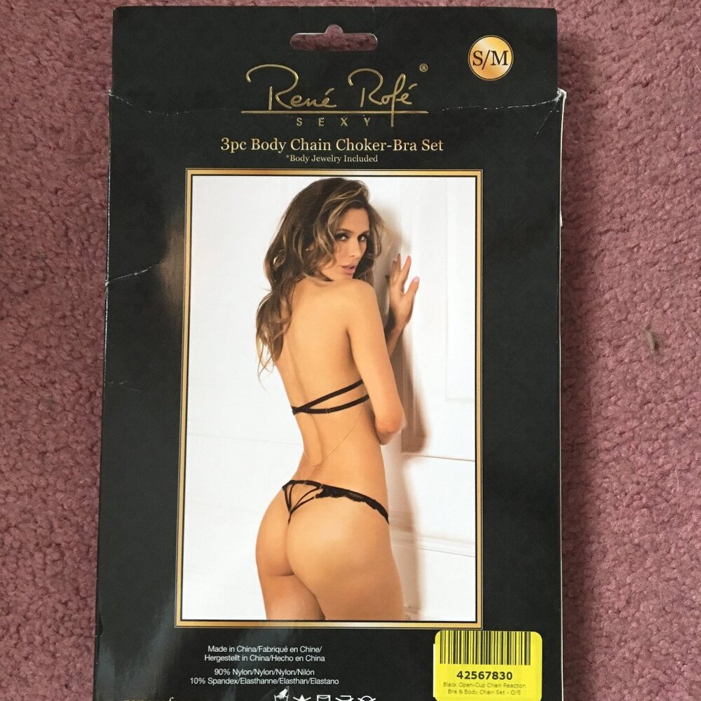 Renee Rofe 3 Piece Bra & Body Chain - Picture 3 of 7